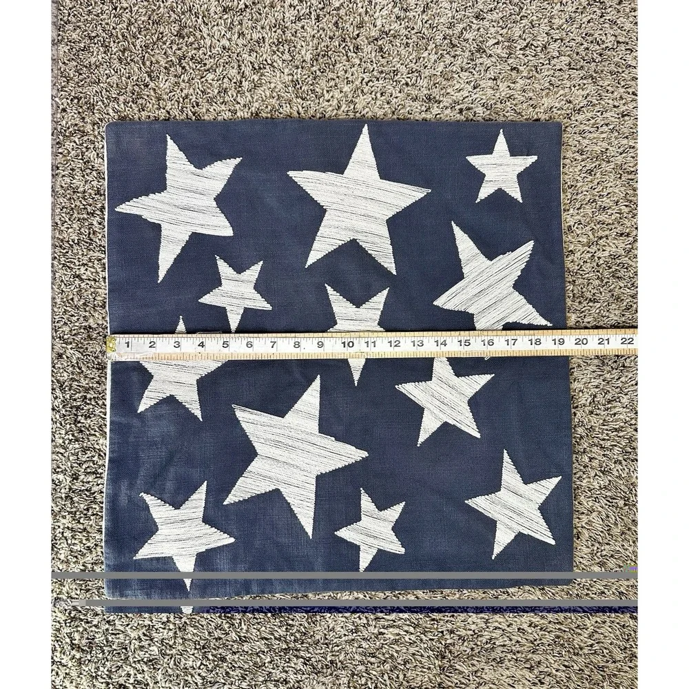2 Pottery Barn American Flag Pillow Covers 24